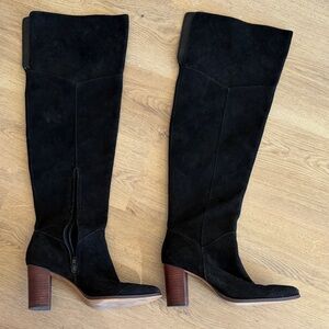 Crown Vintage Black Over the Knee Boots